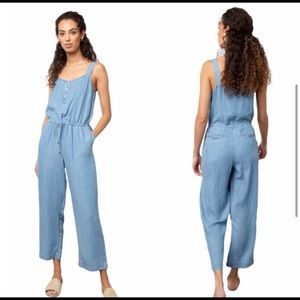 Rails Brooklyn Chambray Soft Denim Jumpsuit Bohemian Coveralls